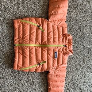 Baby Patagonia puffer jacker orange / yellow size 6-12mth
